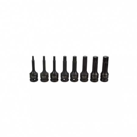 GARWIN PRO Набор ударных насадок 1/2" 8 пр. TRIPLE/Звездочка M5.M6.M8.M10.M12.M14.M16.M18, L= 78 мм