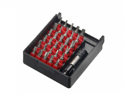 FORCE Набор вставок MIX 1/4"DR (PH, TORX-H, 6-гр.) с держателем 31 пр.