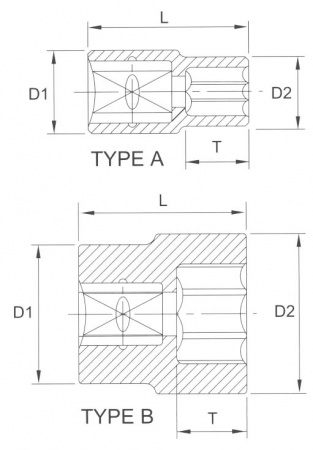 Licota Головка торцевая 6гр. 3/8" 19мм