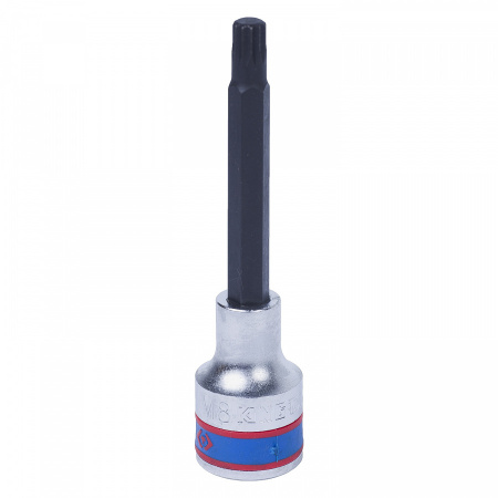 KING TONY Насадка (бита) торцевая 1/2", SPLINE, M08, L = 100 мм