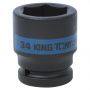 KING TONY Головка торцевая ударная шестигранная 3/4", 34 мм, длина 57 мм