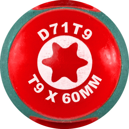 JONNESWAY Отвертка стержневая TORX ANTI-SLIP GRIP, T9x60
