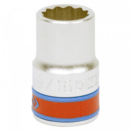 KING TONY Головка торцевая стандартная двенадцатигранная 1/2", 9/16", дюймовая 433018S