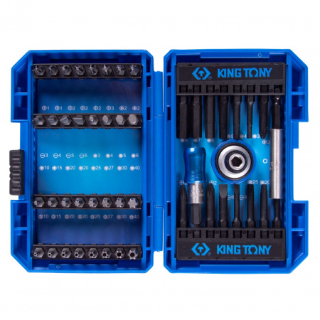 KING TONY Набор вставок (бит) 1/4", PH, PZ, Hex, Torx, Slotted, 49 предметов