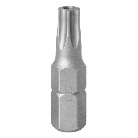 KING TONY Вставка (бита) торцевая 1/4", Torx, T15, 25, с отверстием