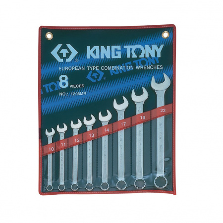 KING TONY Набор комбинированных ключей, 10-22 мм, 8 предметов