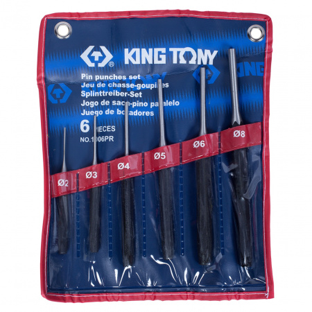 KING TONY Набор выколоток, 6 предметов, виниловый чехол