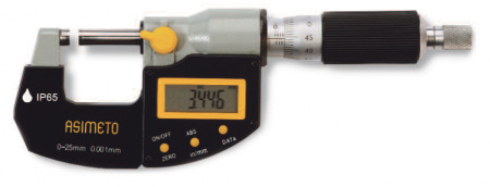 ASIMETO Микрометр цифровой 25-50 мм, IP65 0.001 мм