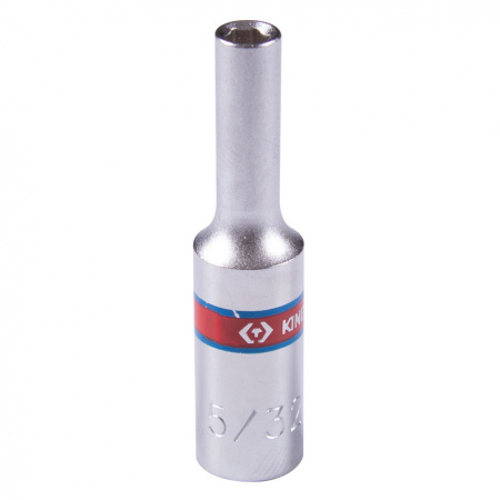 KING TONY Головка торцевая глубокая шестигранная 1/4", 9/32", дюймовая
