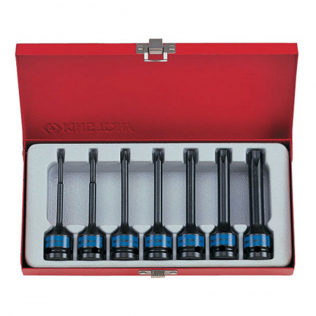 KING TONY Набор ударных торцевых насадок 1/2", TORX, Т25-Т60 мм, L = 100 мм, 7 предметов