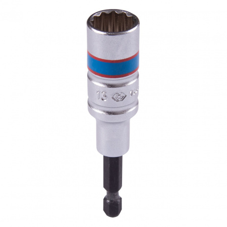 KING TONY Головка для шуруповерта двенадцатигранная 1/4", 13 мм, L = 80 мм