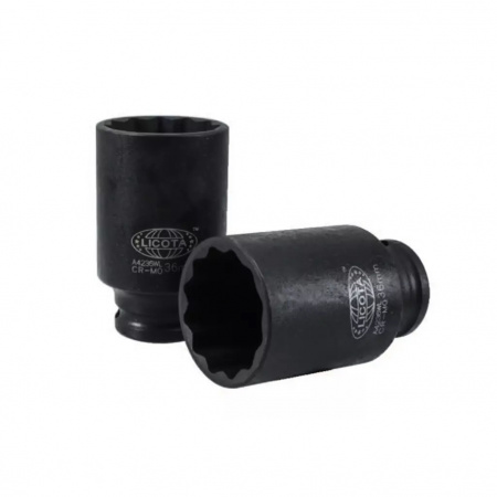 Licota Головка торцевая ударная глубокая 1/2" (12,7 мм), 12-гранная, 17 мм
