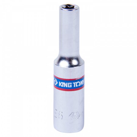 KING TONY Головка торцевая TORX Е-стандарт 1/4", E6, L = 50 мм