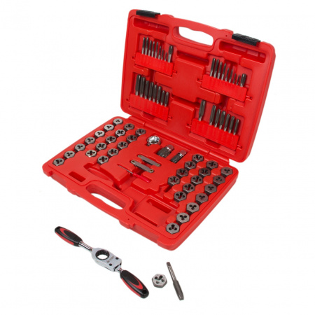 МАСТАК Набор метчиков и плашек SK-5 M3-M12, 1/8"-1/2", кейс, 75 предметов