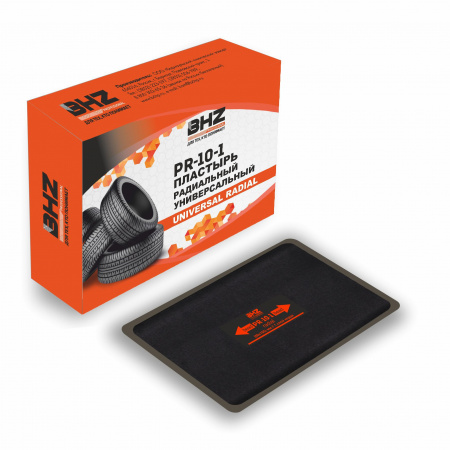 БХЗ Пластырь для ремонта радиальных шин PR-10-1 BHZ Professional 60*105 мм 1 сл. корда, 5 шт