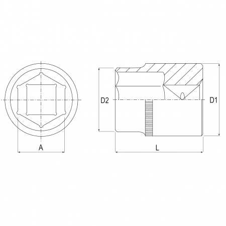 JONNESWAY Головка торцевая 3/4"DR, 50 мм
