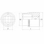 JONNESWAY Головка торцевая 3/4"DR, 50 мм