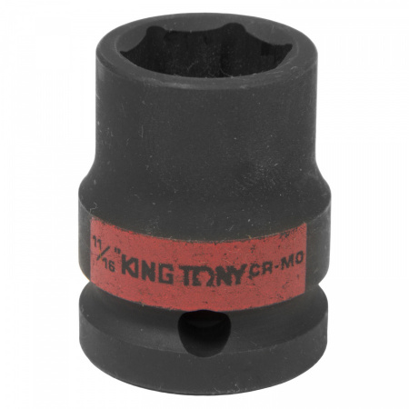 KING TONY Головка торцевая ударная шестигранная 1/2", 11/16", дюймовая 453522S