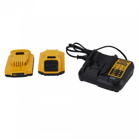 DEWALT Аккумуляторная дрель-шуруповерт 13 мм, 20 В, 42 Нм, 1500 об/мин, 2х2.0 Ач, Li-lon, XR