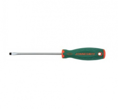 Jonnesway Отвертка стержневая шлицевая ANTI-SLIP GRIP, SL8.0х150 мм