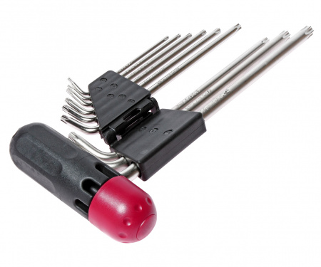 JTC Набор ключей TORX T10Н-Т50H Г-образных 9 предметов 