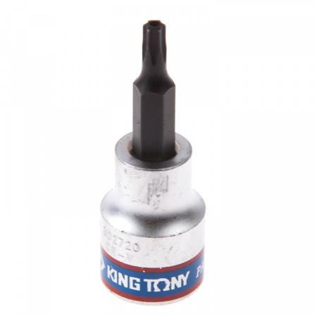 KING TONY Насадка (бита) торцевая 3/8", TORX, T20, L = 50 мм, с отверстием