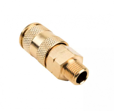 GARWIN PRO Пневморазъём металлический 1/4" внеш. резьба, латунь