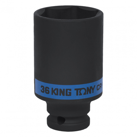 KING TONY Головка торцевая ударная глубокая шестигранная 1/2", 36 мм