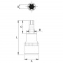 JTC Бита-головка 3/8" TORX T50х48 мм