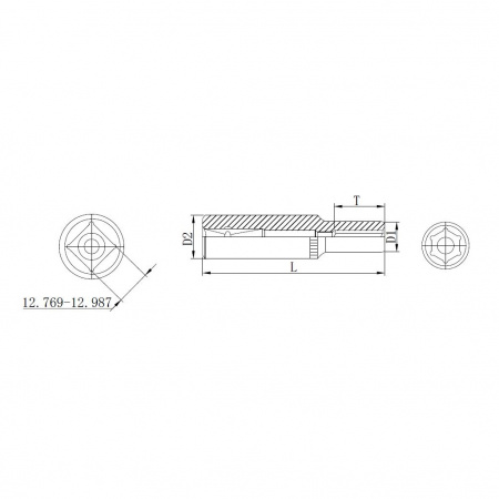 Thorvik Головка торцевая глубокая 1/2"DR, 11 мм