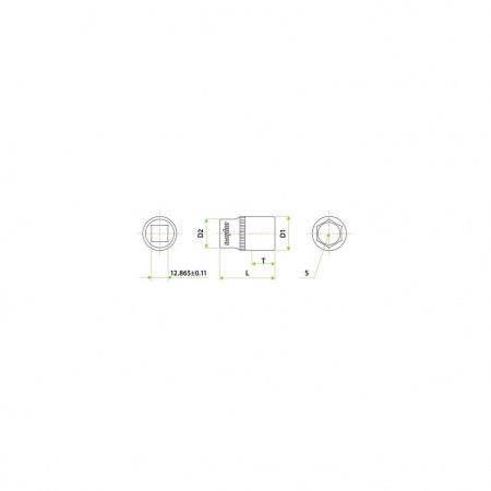 OMBRA Головка торцевая 1/2"DR, 12 мм