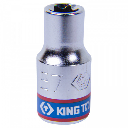 KING TONY Головка торцевая TORX Е-стандарт 1/4", E7, L = 24 мм
