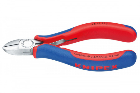 Knipex Бокорезы электромеханика, пружина, 125 мм, фосфатированные, 2-комп ручки