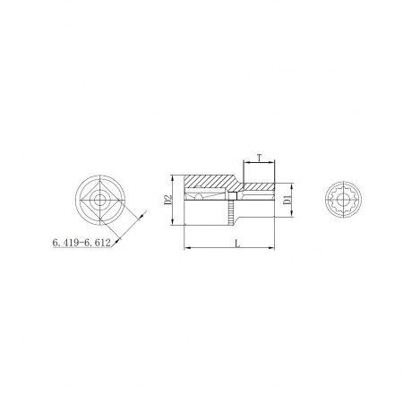 Thorvik Головка торцевая 12-гранная 1/2"DR, 28 мм, длина 38 мм