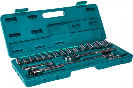 JONNESWAY Набор головок торцевых дюймовых 1/2"DR, SAE 3/8"--1-1/4", 19 предметов