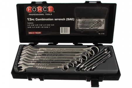 FORCE Набор ключей комбинированных 1/4"-1", 13 пр., кейс