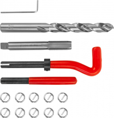 Thorvik Набор для восстановления резьбы M12x1.25, 15 предметов