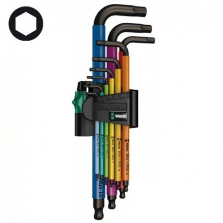 WERA Набор Г-образных ключей 950 SPKL/9 SM N Multicolour BlackLaser