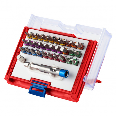 МАСТАК Набор вставок (бит) 1/4", TORX, HEX, PZ, PH, SLOT, 32 предмета