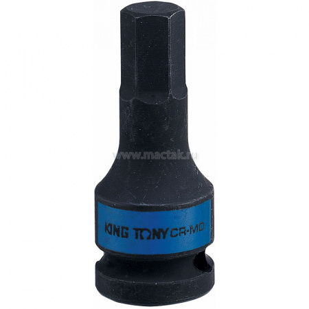 KING TONY Насадка (бита) ударная торцевая 1/2", HEX, 7 мм, L = 60 мм