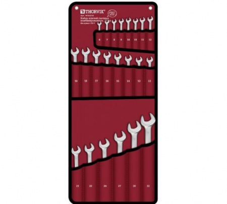 Thorvik Набор ключей гаечных комбинированных серии ARC, 6-32 мм, 22 предметов