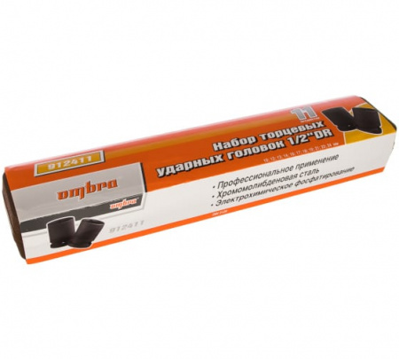 OMBRA Набор головок торцевых для ударного инструмента 1/2"DR, 10-24 мм, 11 предметов
