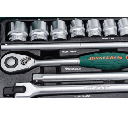 JONNESWAY Набор головок торцевых 1/2"DR, 10-32 мм, 24 предмета