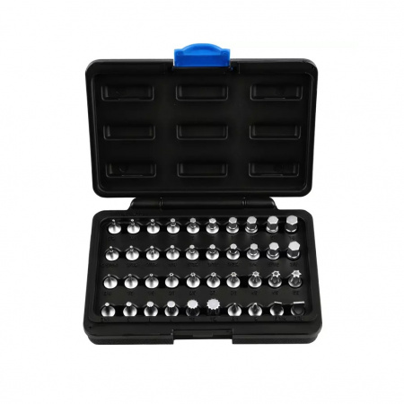 Licota Набор головок коротких 1/4" HEX, PH, SL, SPLINE, TORX (с отверстием), 40 предметов