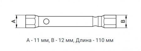 Дело Техники Ключ трубчатый штампованный 8х9мм