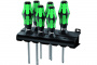 WERA 335/350/355/6 Kraftform Plus Lasertip Набор отвёрток + подставка, 6 пр.