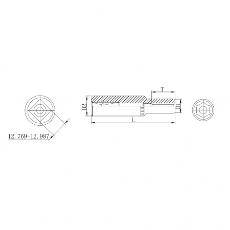 Thorvik Головка торцевая глубокая 3/8" DR, 15 мм