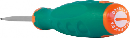 JONNESWAY Отвертка стержневая шлицевая ANTI-SLIP GRIP, SL5.5х75 мм